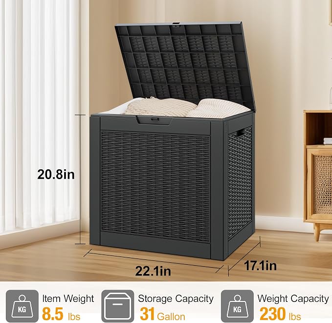 Outdoor Storage Deck Boxes Waterproof, Waterproof and UV Resistant Outdoor - Image 2