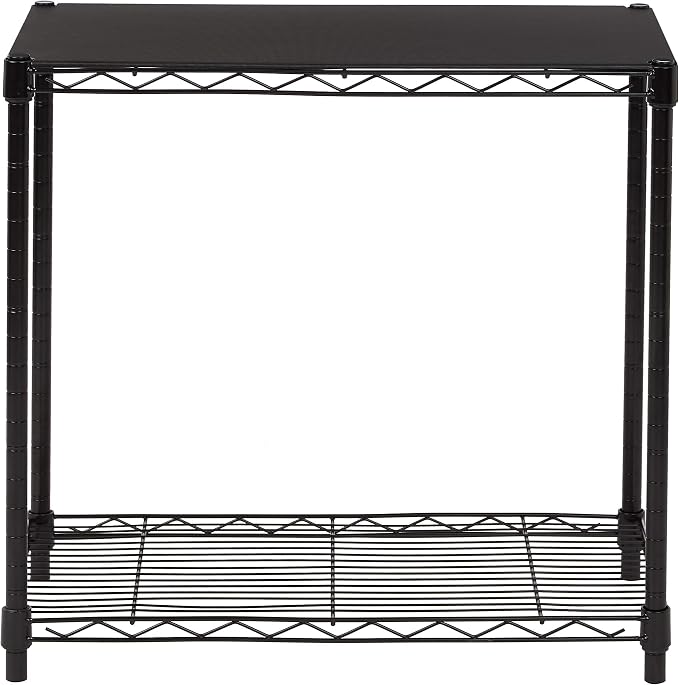 Amazon Basics 2-Shelf Stackable Storage, 13.3" D x 23.2" W x 22.2" H - Image 2