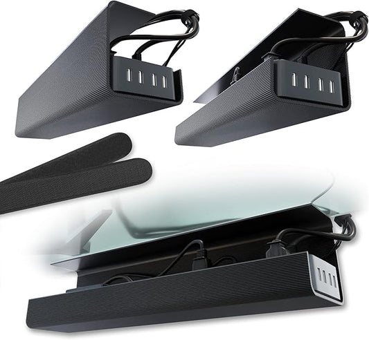 No-Screw Under Desk Cable Management Tray by ScandinavianHubCableTrays