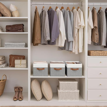 StorageWorks Storage Baskets for Shelves, Foldable Fabric Closet Storage Bins - Image 4