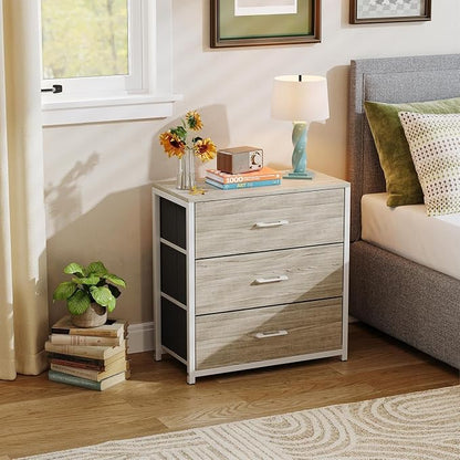 Nightstand, End Table, Bedside Table, Tall Fabric Dresser - Image 8