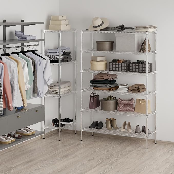 18" Deep x 48" Wide x 74" Height Wire Shelving Kit | 6-Tier | NSF Commercial - Image 7