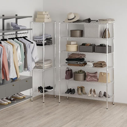 18" Deep x 48" Wide x 74" Height Wire Shelving Kit | 6-Tier | NSF Commercial - Image 7