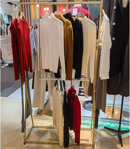 Closet Hanging Rod, Adjustable Width and Height Chrome | Space-Saving Clothes - Image 6