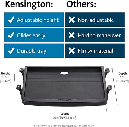 Kensington Underdesk Basic Keyboard Drawer, frees up desk space, simple - Image 5