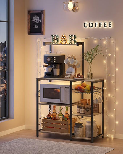 VASAGLE Baker's Rack, Microwave Stand, Kitchen Storage Rack - Image 4