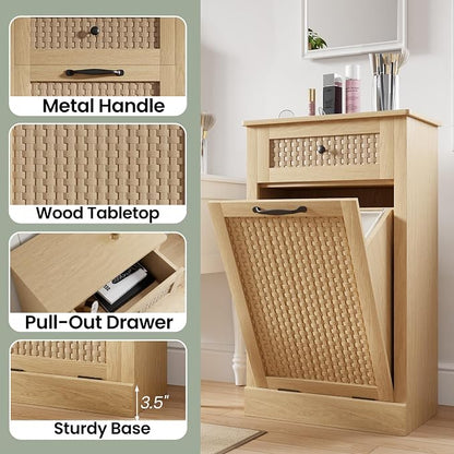 Tilt Out Laundry Hamper Cabinet, 10 Gallon Laundry Cabinet - Image 8