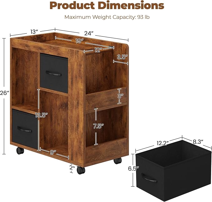 Yaheetech Narrow Side Table - Image 3
