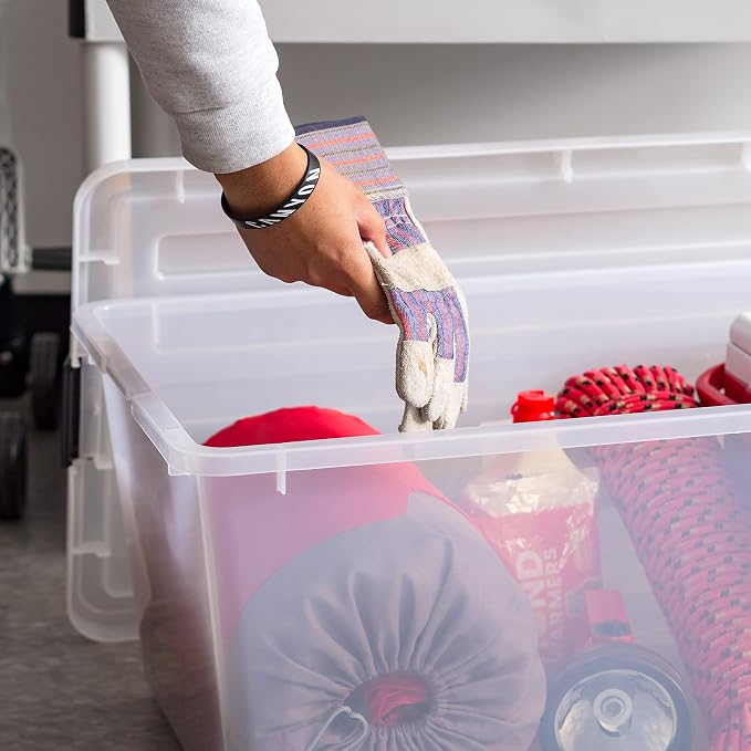 IRIS USA 91 Qt. Stackable Plastic Storage Bins - Image 6