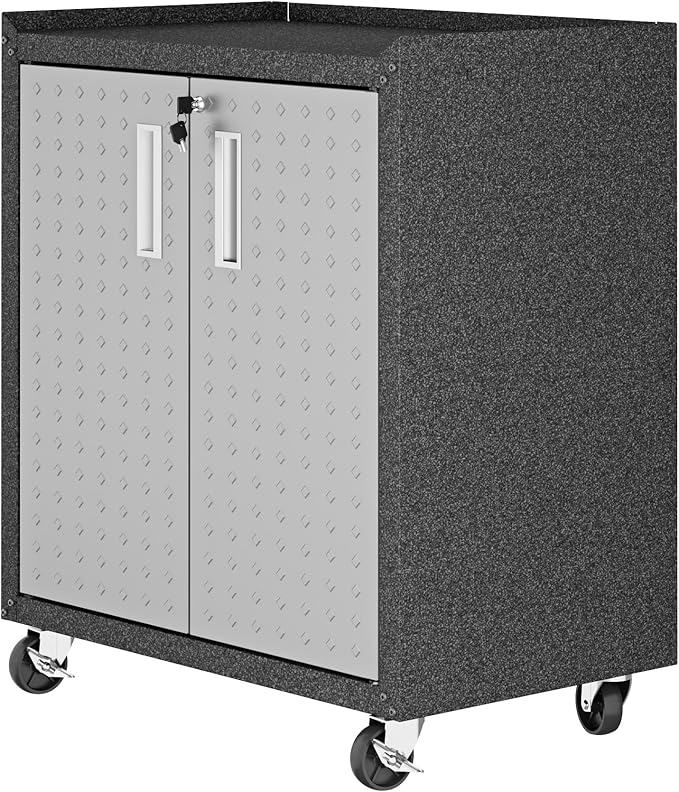 Manhattan Comfort Fortress Rolling 2 Door Garage Storage Cabinet by ManhattanComfort
