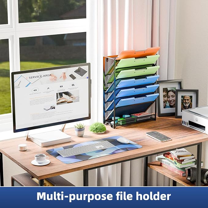 Simple Trending Wall File Organizer, Mesh 7-Tier Vertical Hanging File Holder - Image 5