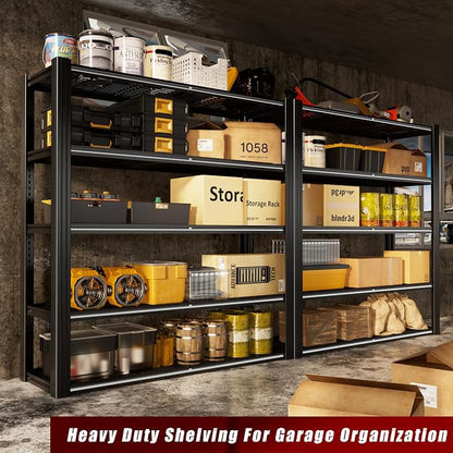 48" W x 72" H x 24" D Garage Shelving Heavy Duty, 5 Tier Adjustable Metal - Image 7