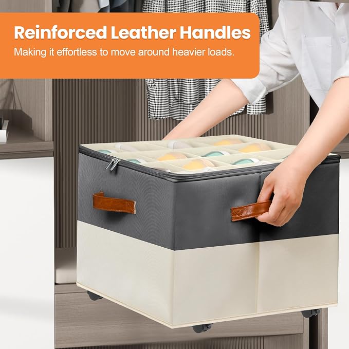 Shoe Organizer for Closet, 2 Pack Shoe Storage Organizer - Image 3
