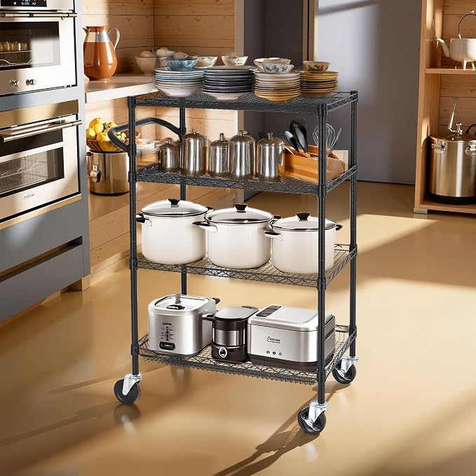 Finnhomy 4 Tier Heavy Duty Commercial Grade Rolling Cart - Image 2