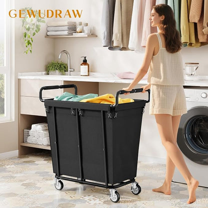 Laundry Hamper with Wheels, 250L Rolling Medium Laundry Basket - Image 2