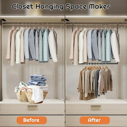 Hanging Closet Rod Adjustable Width Height Closet Rods - Image 5