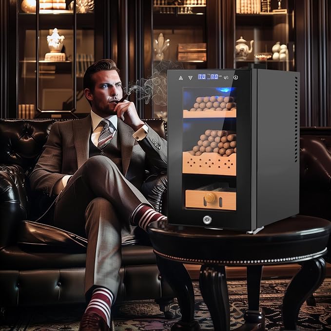 25L Cigar Electric Humidor, Thermostatic Electric Cooler Cabinet - Image 7