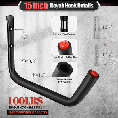 Nacial 10 Pack Garage Hooks Heavy Duty, 100LBS Capacity Large Garage Hooks - Image 3