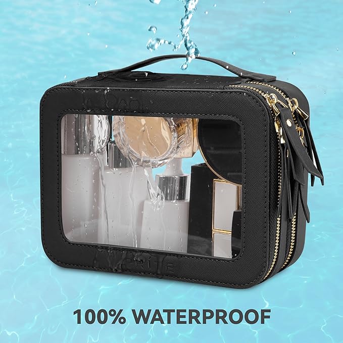 Prite Clear Makeup Bags Double Layer Cosmetic Bags - Image 5