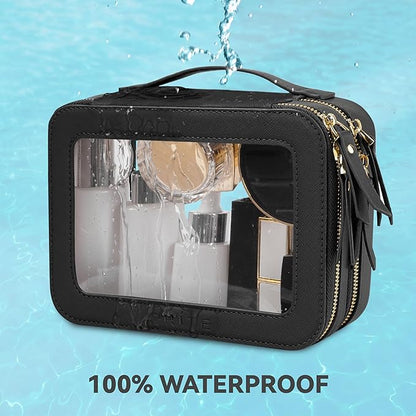 Prite Clear Makeup Bags Double Layer Cosmetic Bags - Image 5