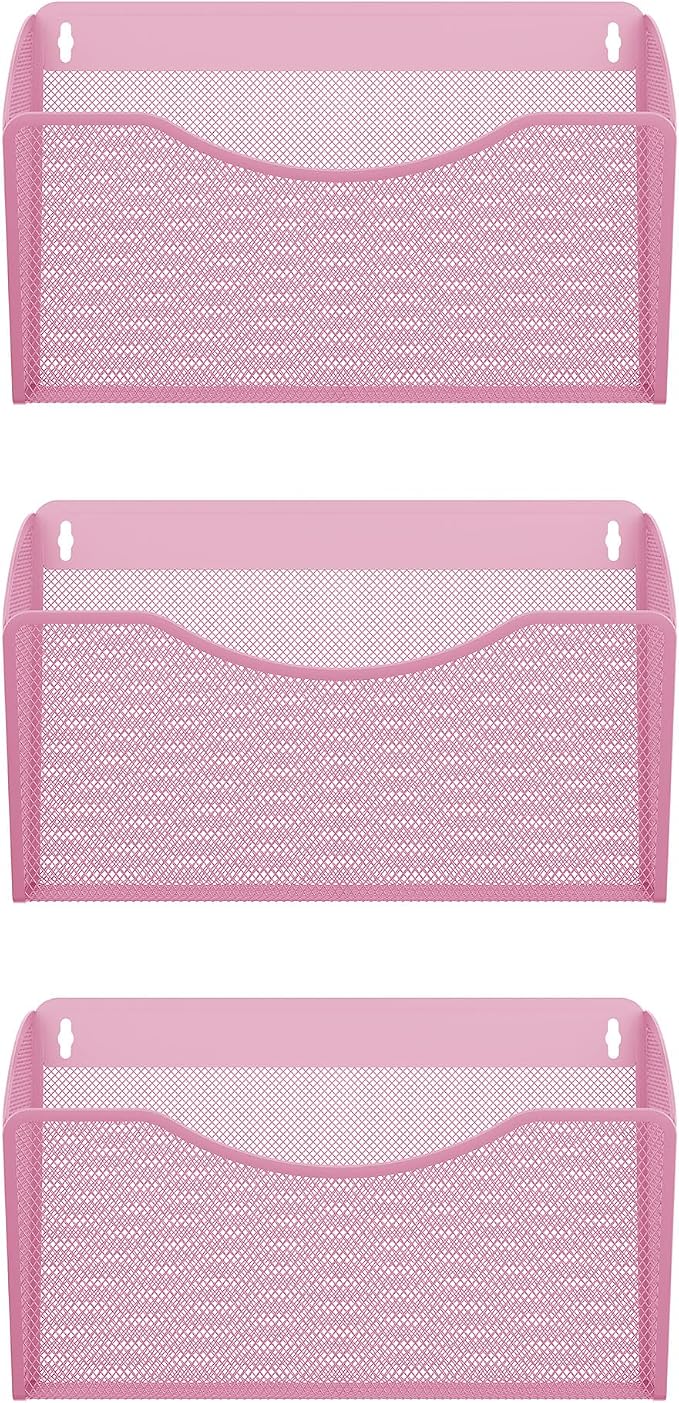 EasyPAG Wall File Organizer, Metal Mesh Hanging File Folder Holder - Image 2