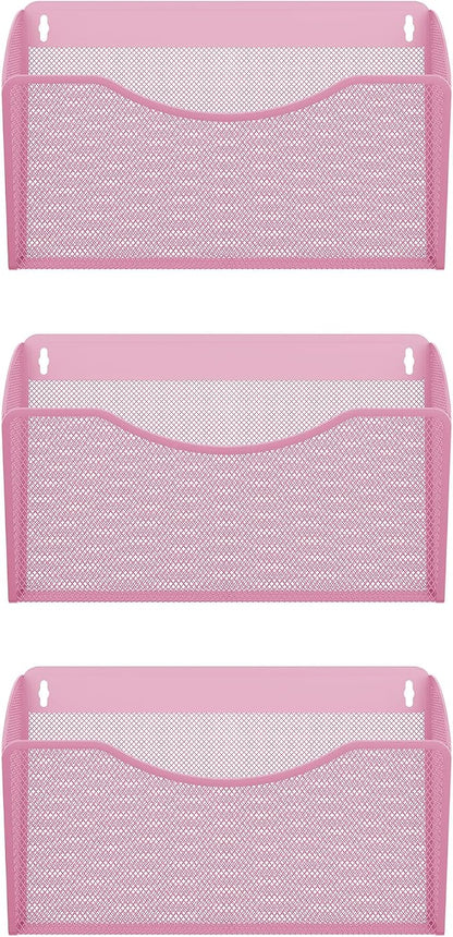 EasyPAG Wall File Organizer, Metal Mesh Hanging File Folder Holder - Image 2