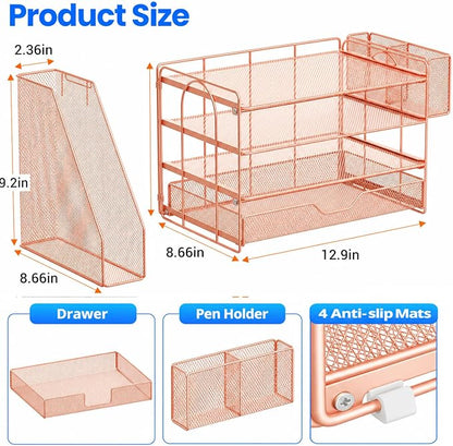 OPNICE Desk Organizer, 4-Tier Desktop File Organizer - Image 4