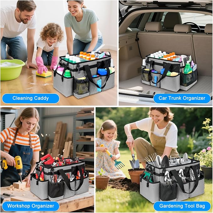 Cleaning Caddy Bag, Cleaning Supplies Organizer - Image 6