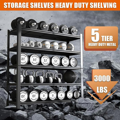 60" W Garage Shelving Heavy Duty Metal Shelving 3000LBS Storage Shelves - Image 4