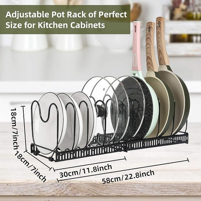 ROOHUA Pot Rack -Expandable Pan Organizer - Image 5