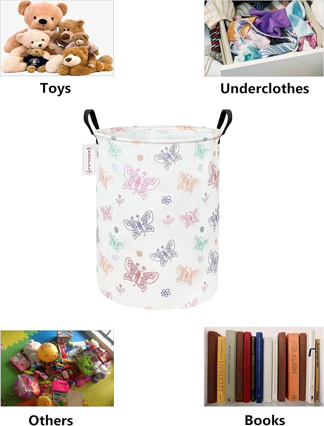 QUEENLALA Large Storage Basket, Laundry Hamper/Bathroom/Home Decor/Collapsible - Image 3