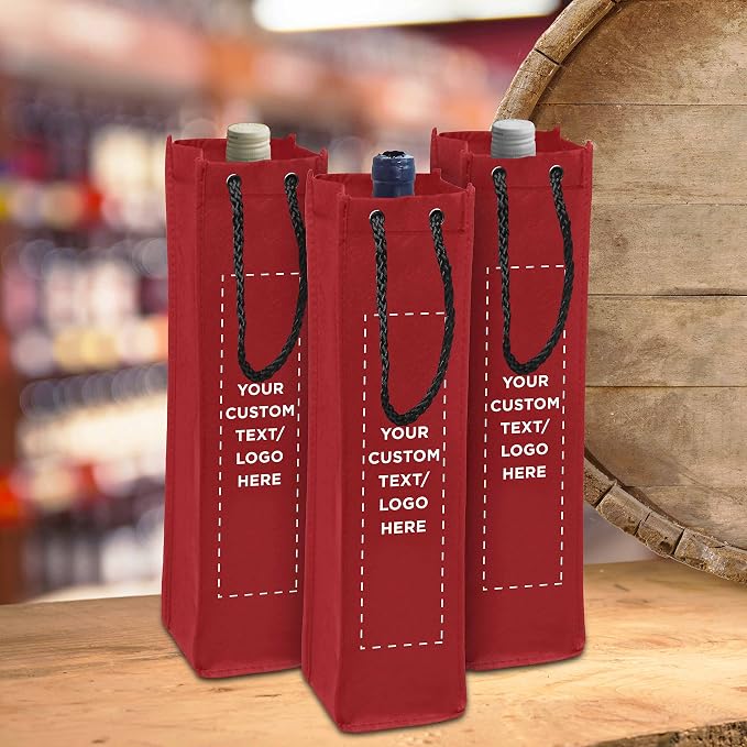 DISCOUNT PROMOS Non-Woven Vineyard Two Bottle Wine Bags - Image 7