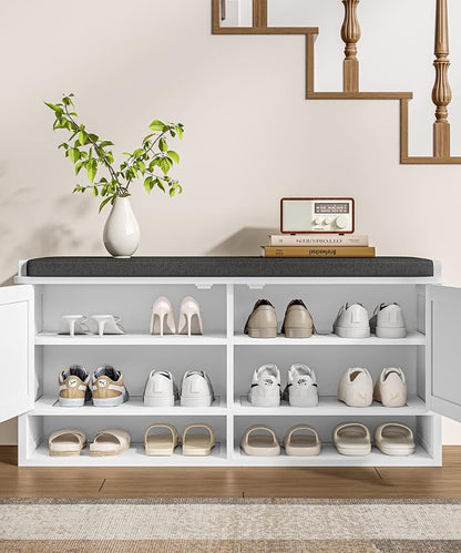 Farmhouse Shoe Storage Bench - Image 4