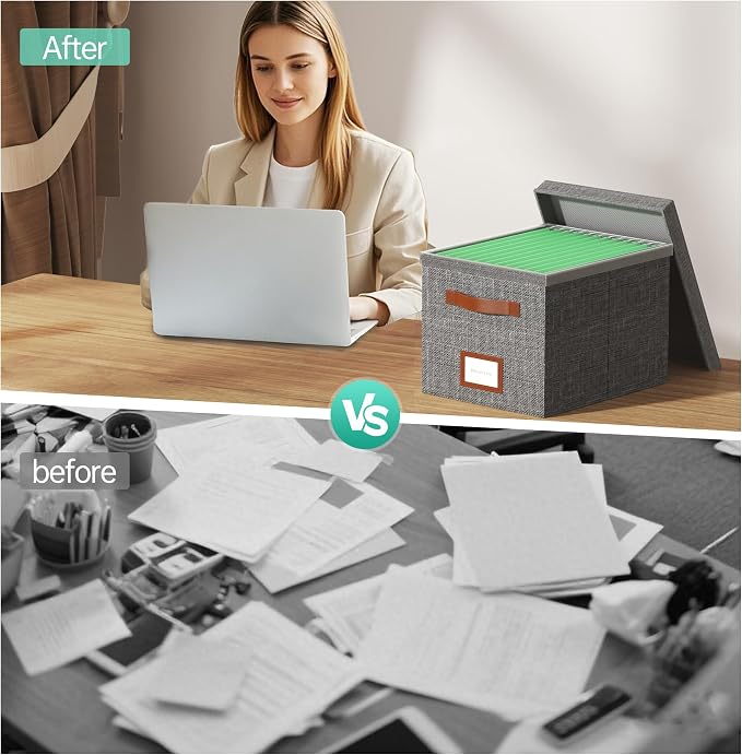 File Organizer Box with Lid File Box - Image 5