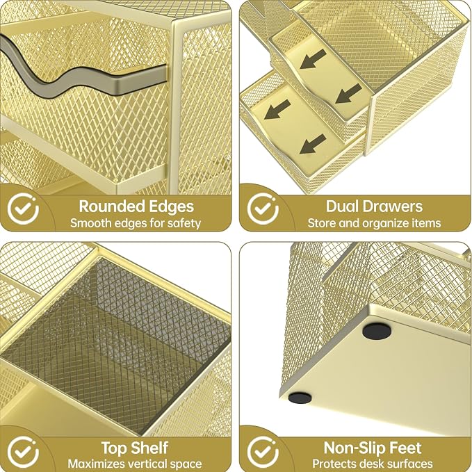 Mesh Desk Organizer, Pen Organizer - Image 3