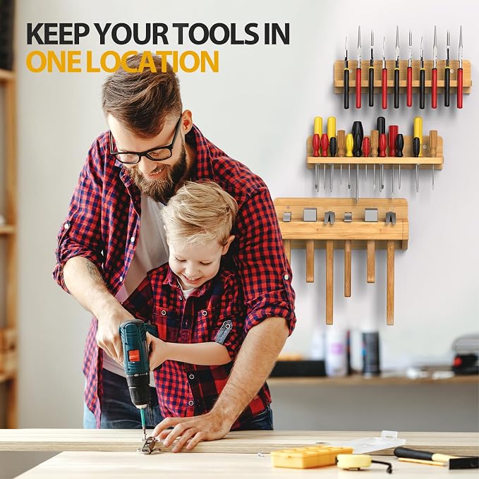 Wall Mounted Screwdriver Organizer, Hammer Rack and Pliers Holder - Image 3