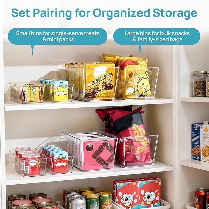 Vtopmart 8 Pack Clear Storage Bins Set - Image 3