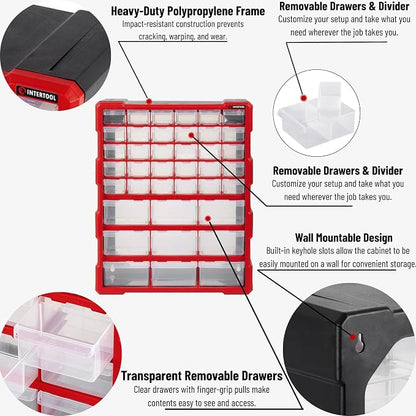 Small Parts Organizer for Hardware & Screws | 39 Removable Bins - Image 4