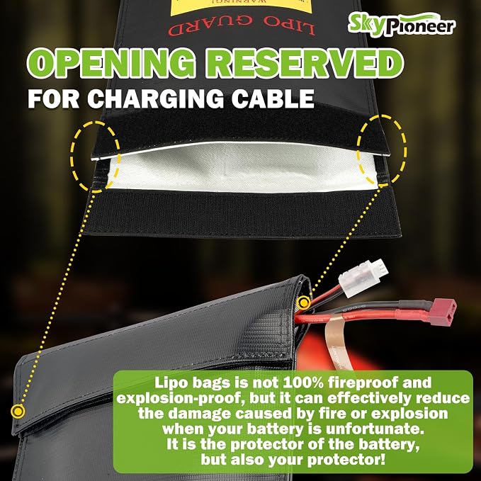 RC Lipo Safe Bag, Fire Retardant Lipo Battery Bag, Fireproof Explosion-proof - Image 3
