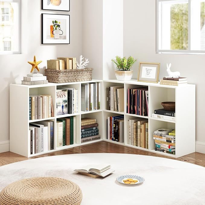 Giantex 6-Cube Bookcase, 3-Tier Cubby Bookshelf, Horizontal Vertical Display - Image 7