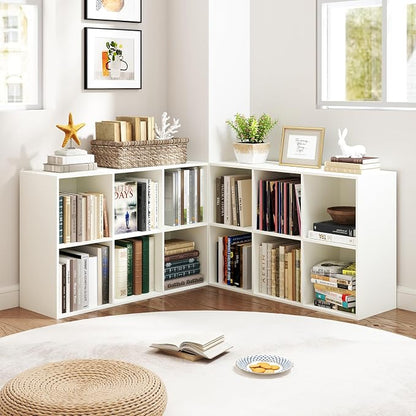 Giantex 6-Cube Bookcase, 3-Tier Cubby Bookshelf, Horizontal Vertical Display - Image 7