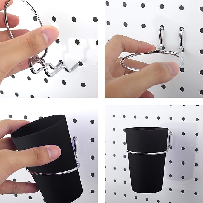 Kuhome 6 Set Ring Style Pegboard Hooks - Image 4