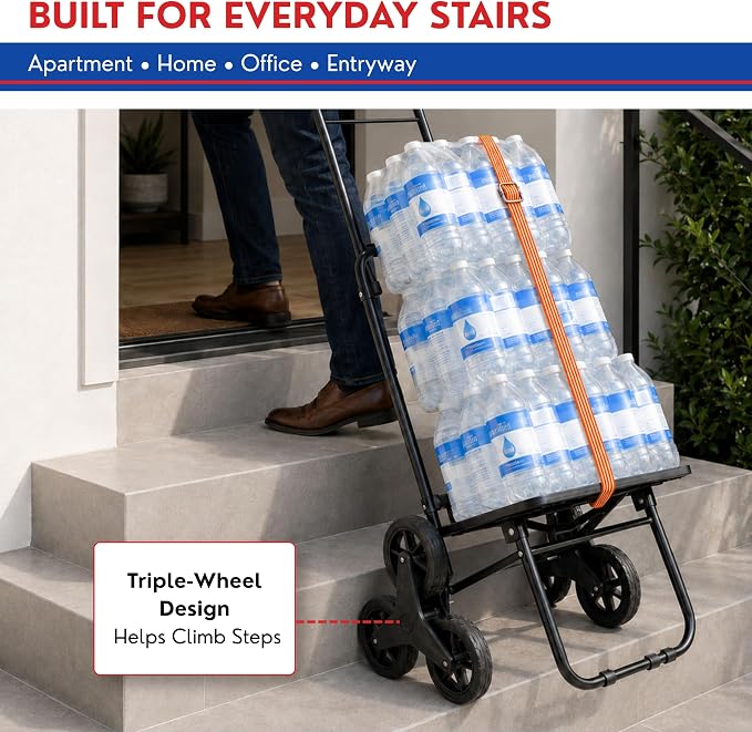 Shopping Cart, Super Loading Stair Climber 220 lbs Capacity, Grocery Foldable - Image 4