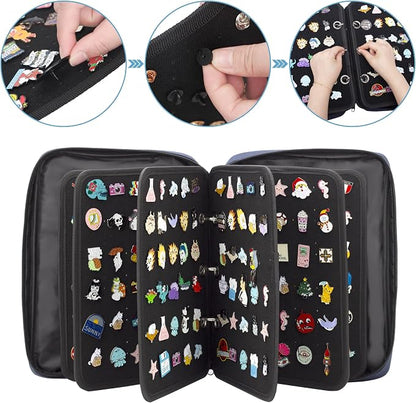 Enamel Pin Display Pages Pin Carrying Case, Pins Collection Storage Organizer - Image 3
