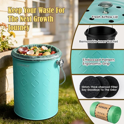 AOSION Countertop Compost Bin Kitchen, Odorless Indoor Compost Bin - Image 6