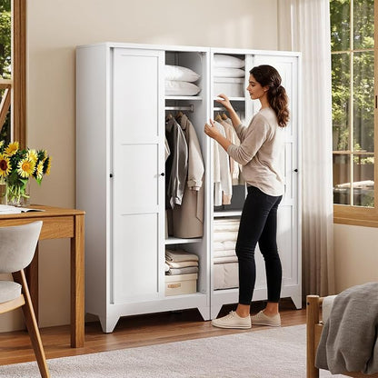Letaya Armoire Wardrobe Closet, Narrow Slim Coat Closet Cabinet - Image 2