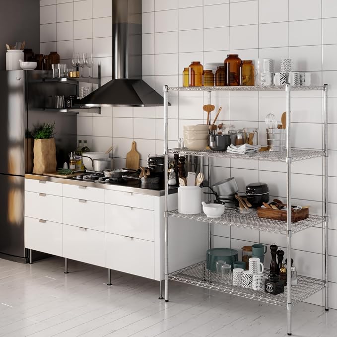 24" Deep x 42" Wide x 64" Height Wire Shelving Kit | 4-Tier | NSF Commercial - Image 2