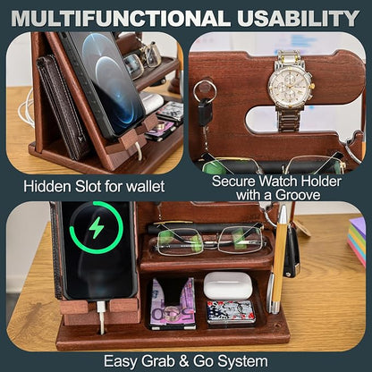 TESLYAR Wood Phone Docking Station - Image 6