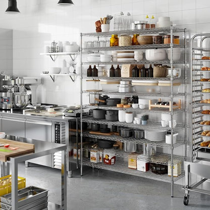 18" Deep x 60" Wide x 86" Height Wire Shelving Kit | 10-Tier | NSF Commercial - Image 7