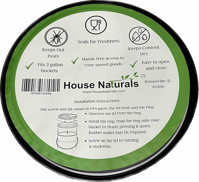 House Naturals Food Grade 2 Gallon Plastic Bucket - Image 5